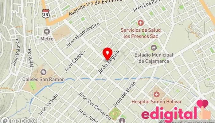 mapa de Agente bbva Farmacia en Cajamarca
