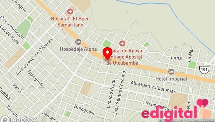 mapa de Agro Valeria Farmacia en Bagua Grande