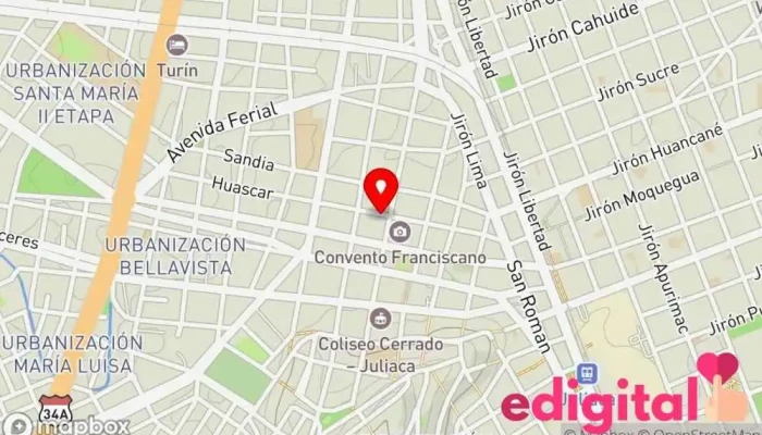 mapa de ÁlvarezFarma Farmacia, Tienda de comestibles, periódicos y medicamentos, Asesor médico, Oficina médica en Juliaca