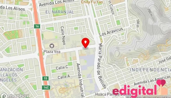 mapa de America Salud Farmacia en Independencia