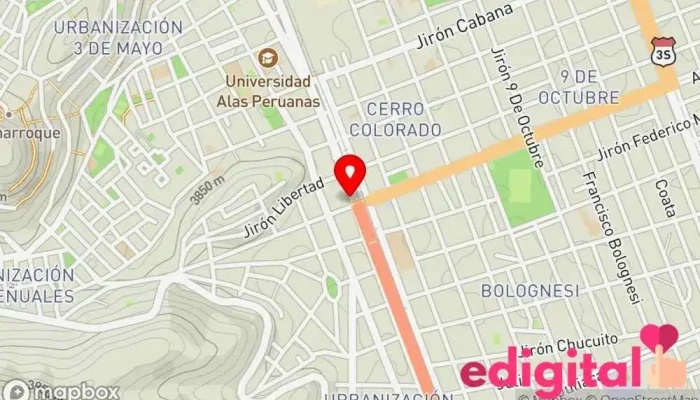 mapa de Angelus Farmacias Y Perfumeria Farmacia en Juliaca