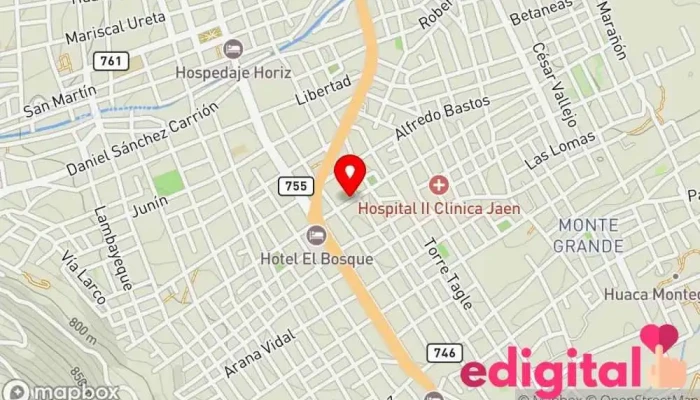 mapa de BENLI'SFARMA BOTICA Y PERFUMERIA E.I.R.L Farmacia en Jaén