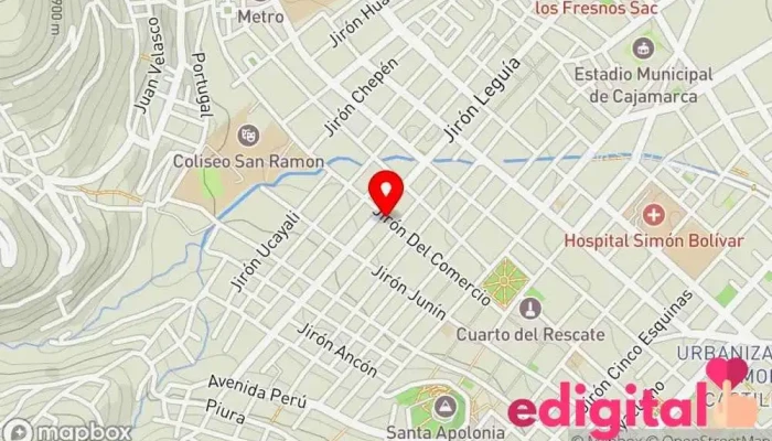 mapa de Bio naturista Cajamarca Farmacia en Cajamarca