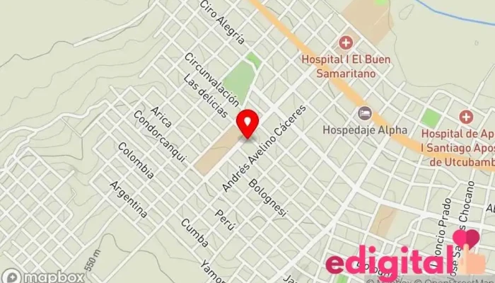 mapa de Botica Acda Farmacia en Bagua Grande