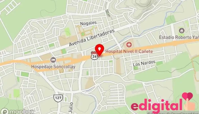 mapa de Botica Alafarma Tienda de comestibles, periódicos y medicamentos en San Vicente de Cañete