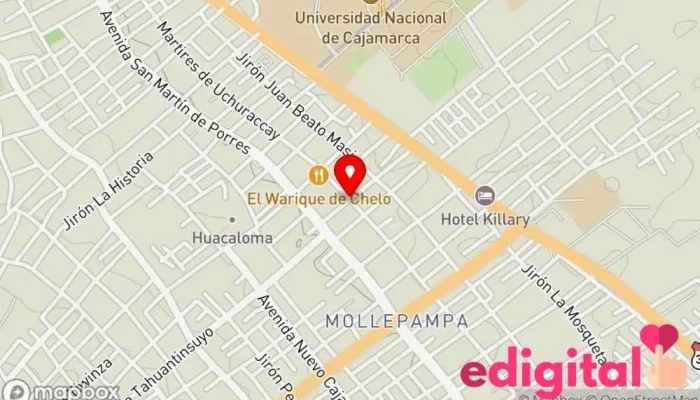 mapa de Botica BekyFarma Farmacia en Cajamarca