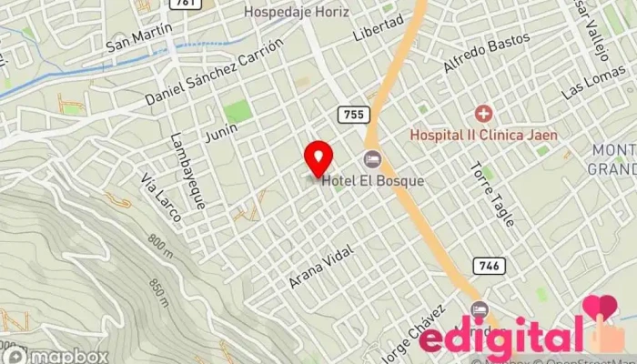 mapa de Botica Biofarma Farmacia en Jaén