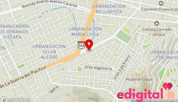 mapa de Botica Buena Salud Farmacia en Juliaca