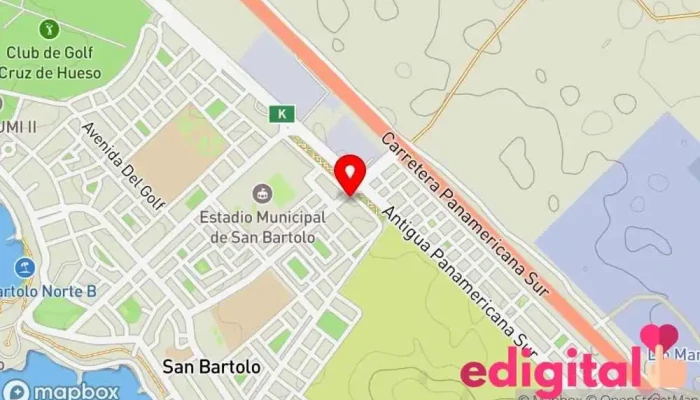 mapa de Botica califarma Farmacia en San Bartolo