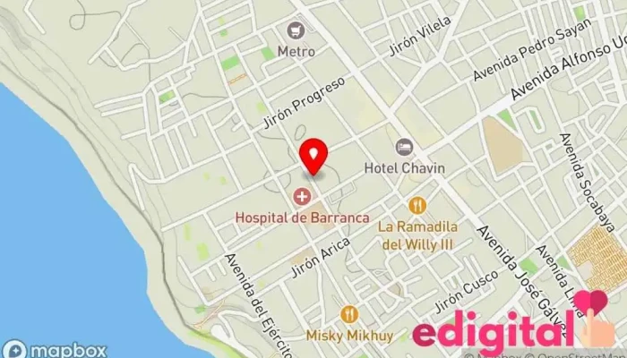 mapa de Botica C&C Salud Farmacia en Barranca