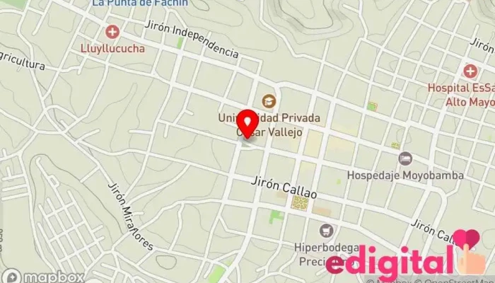 mapa de Botica Central Farmacia en Moyobamba