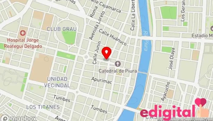 mapa de Botica Central Farmacia en Piura