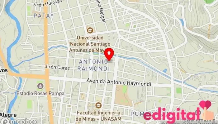 mapa de Botica Centrophar Farmacia en Huaraz