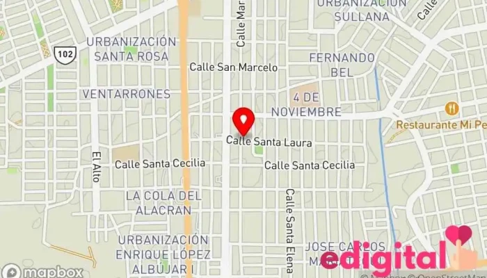 mapa de Botica Comufarma Farmacia en Sullana