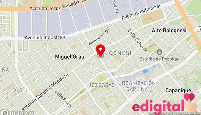 mapa de Botica Confarma Farmacia en Tacna