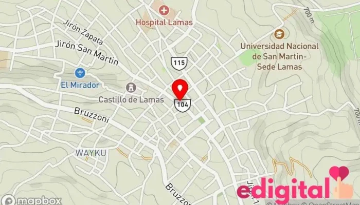 mapa de Botica Corazon de Jesus Farmacia en Lamas