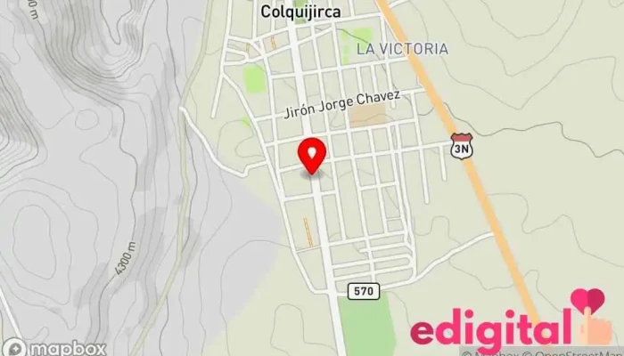mapa de Botica Cruz Roja Farmacia en Colquijirca