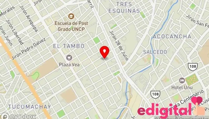 mapa de Botica Di Farma Farmacia en Huancayo