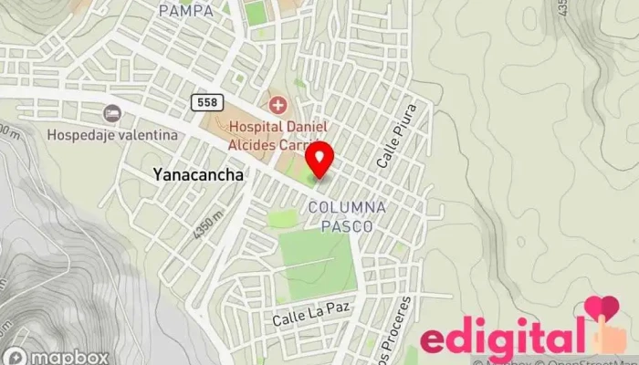 mapa de Botica Dionis Farmacia en Cerro De Pasco