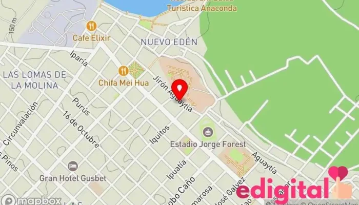 mapa de BOTICA DIVINO NIÑO Tienda de comestibles, periódicos y medicamentos, Farmacia en Pucallpa