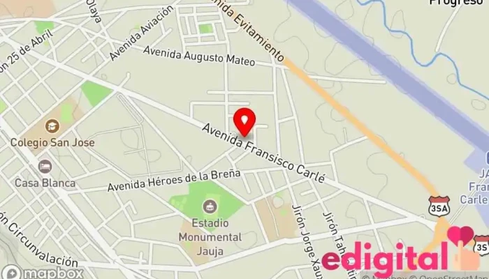 mapa de Botica E & D Farmacia en Jauja