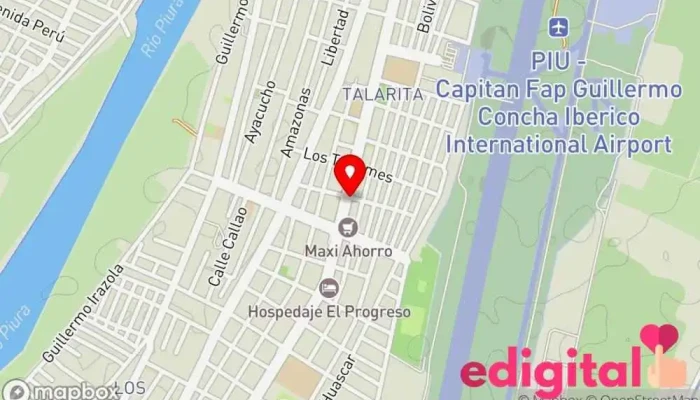 mapa de Botica econofarma Piura Farmacia en Piura