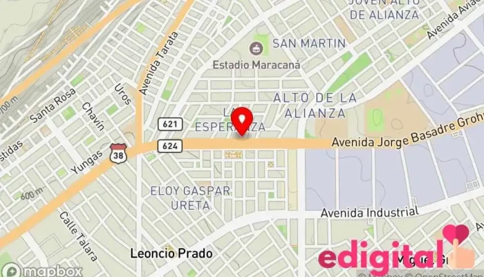 mapa de Botica el Angel Farmacia en Tacna