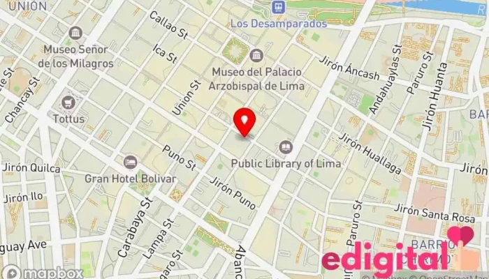 mapa de Botica El Lucero SA Farmacia en Lima
