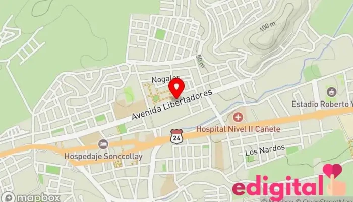 mapa de Botica El Mayor Descuento Farmacia en San Vicente de Cañete