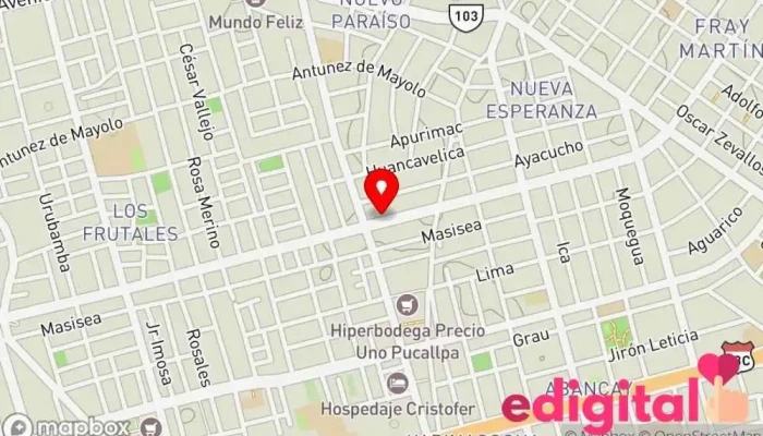 mapa de BOTICA EL MODELO Farmacia en Pucallpa