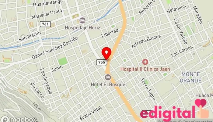 mapa de Botica Familiar Farmacia en Jaén