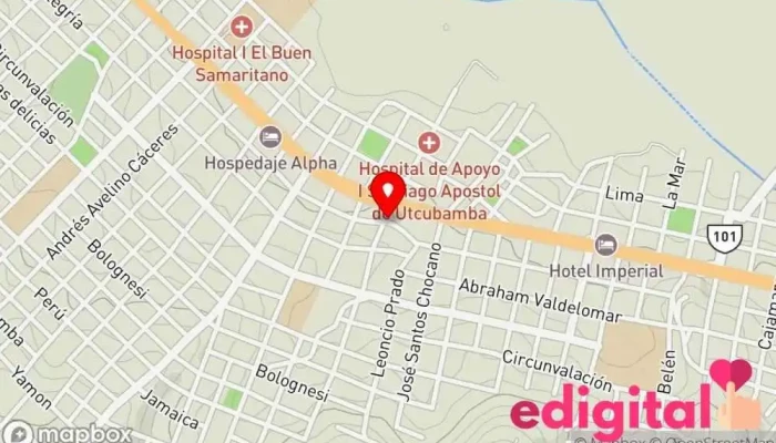 mapa de Botica Family Salud Farmacia en Bagua Grande