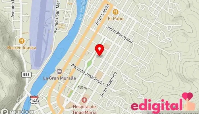 mapa de Botica Farma Vida Farmacia en Huánuco