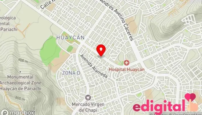 mapa de Botica Farmafina Farmacia en Ate