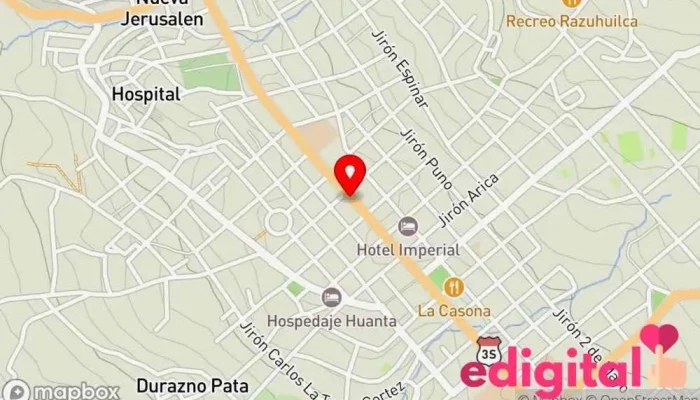 mapa de Botica Farmaflores Farmacia en Huanta