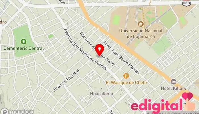 mapa de Botica Farmasalud Farmacia en Cajamarca