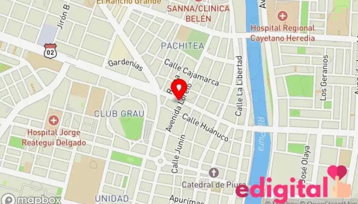 mapa de Botica Felicidad Farmacia en Piura