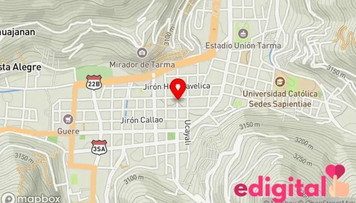 mapa de Botica Galenica Médico en Tarma