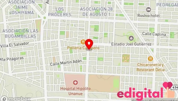 mapa de Botica Galeno Farmacia en Tacna