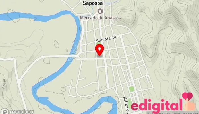 mapa de Botica G&E Farma Farmacia en Saposoa