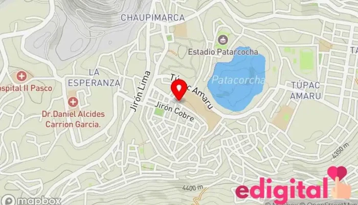 mapa de Botica Genesis Farmacia en Cerro De Pasco