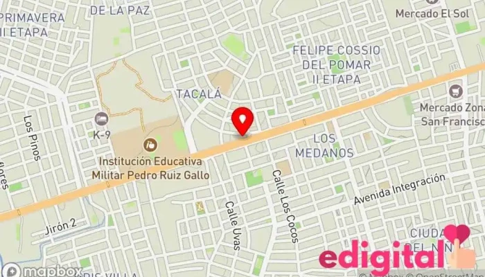 mapa de BOTICA GLORIA Farmacia en Piura