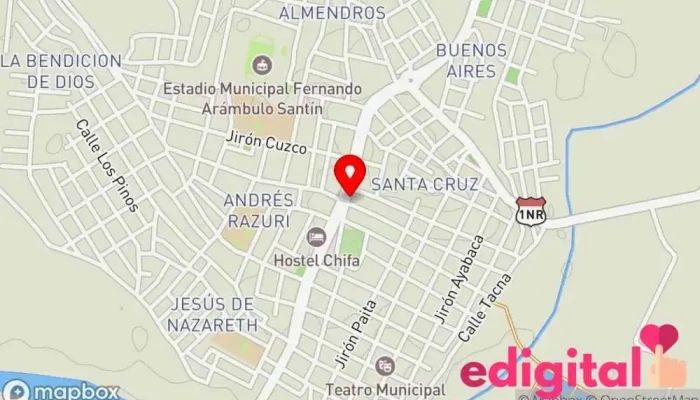 mapa de Botica Grissfarma Farmacia en Tambo Grande