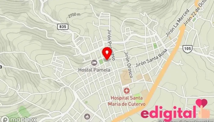 mapa de Botica InkaFarma Farmacia en Cutervo