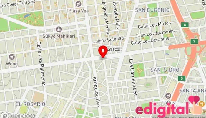 mapa de Botica Inkafarma Farmacia en LIMA