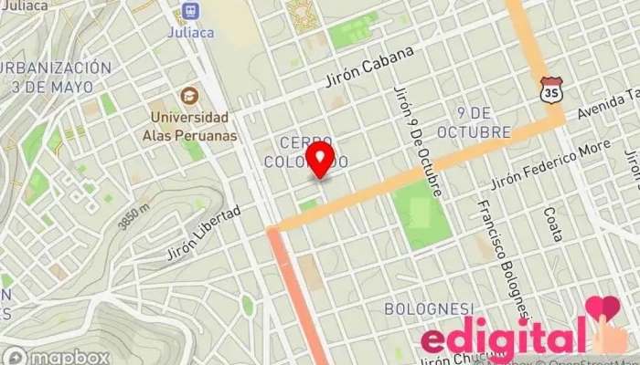 mapa de Botica intifarma Farmacia en Juliaca