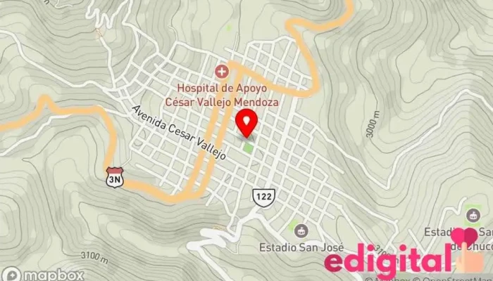 mapa de Botica Intifarma Farmacia en Santiago de Chuco