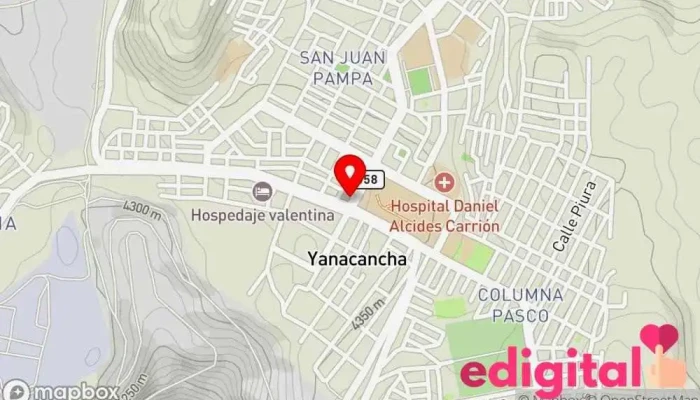 mapa de Botica Jehová Es Mi Pastor Farmacia en Cerro De Pasco