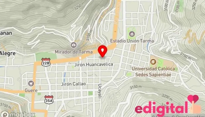 mapa de Botica JENFARMA Farmacia en Tarma