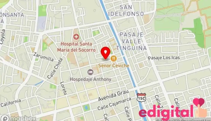 mapa de Botica Josué Farmacia en Ica